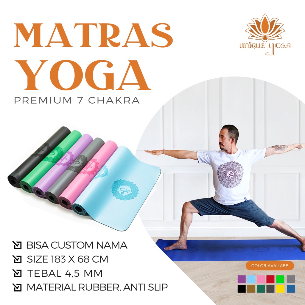 Matras Yoga Premium Unique Sekelas Lululemon / Matras Yoga Murah / Yoga Mat Rubber / Yoga Mat Premiu