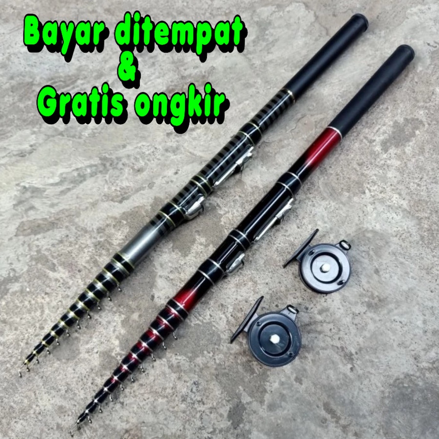 Joran Tegek Custom 360 Ruas pendek + Reel