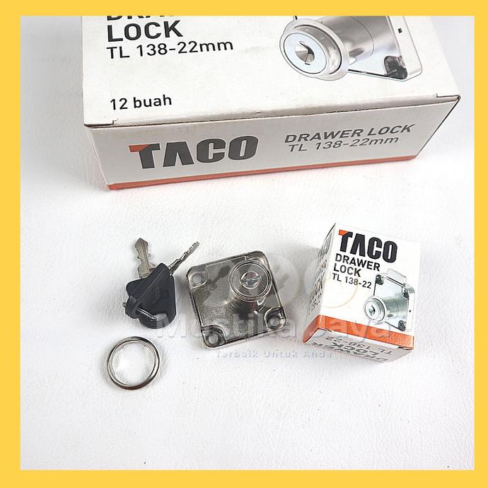 Kunci Laci Mekar Taco Tl 138-22 Murah Kunci Lemari Etalase Samping