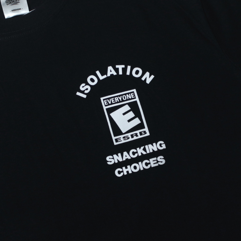 T-shirt | Oversize | Isolation | Black | Snackingchoices