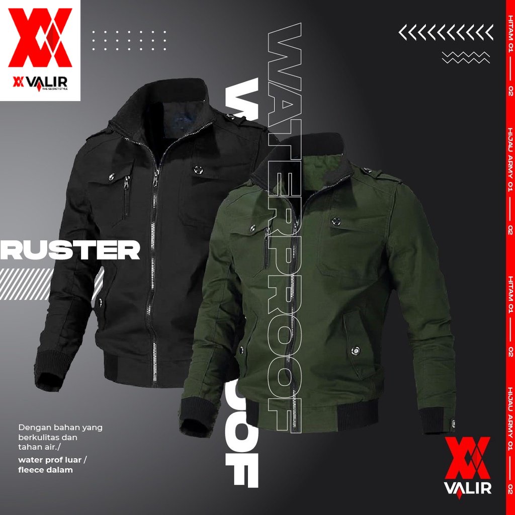 Valir Jaket Pria Ruster Terbaru 2022 Original Branded  M sampai XXL Keren Tebal Kekinian