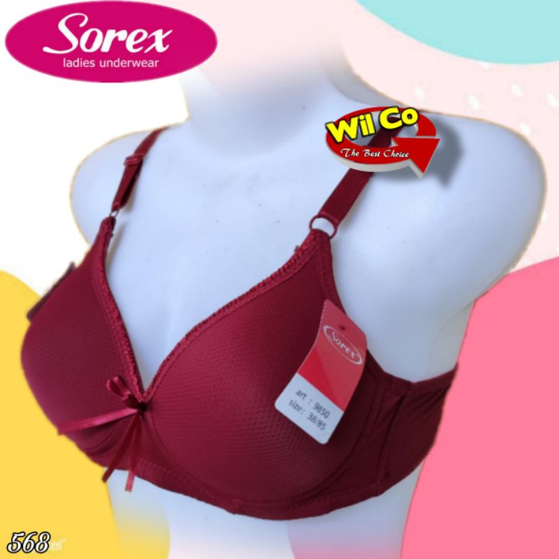 K568 - BRA/BH WANITA SOREX BUSA TANPA KAWAT CUP B KAIT DUA SIZE 34 - 40