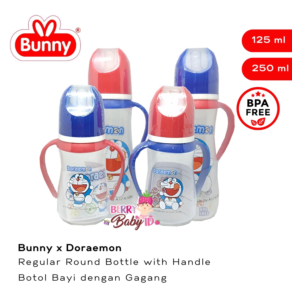 Lusty Bunny Doraemon Regular Round Bottle Botol Susu Bayi Anak Berry Mart