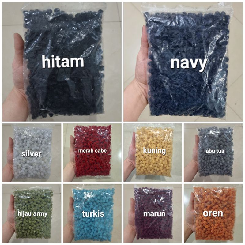 Mote Beludru Jahit Unik 12 mm Tas Craft @450 gram Kerajinan Tas Unik 12mm