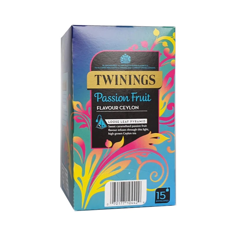 

Twinings Passion Fruit Ceylon Flavour Loose Leaf Pyramid 15 Envelopes