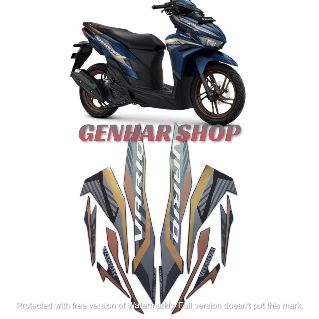 Stiker Striping Lis Les Motor Vario 125 2022 Cbs Iss Biru Doff