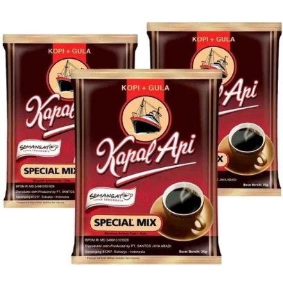 Kopi Kapal Api Special Mix Kemasan 1 Renceng Ukuran 25Gram