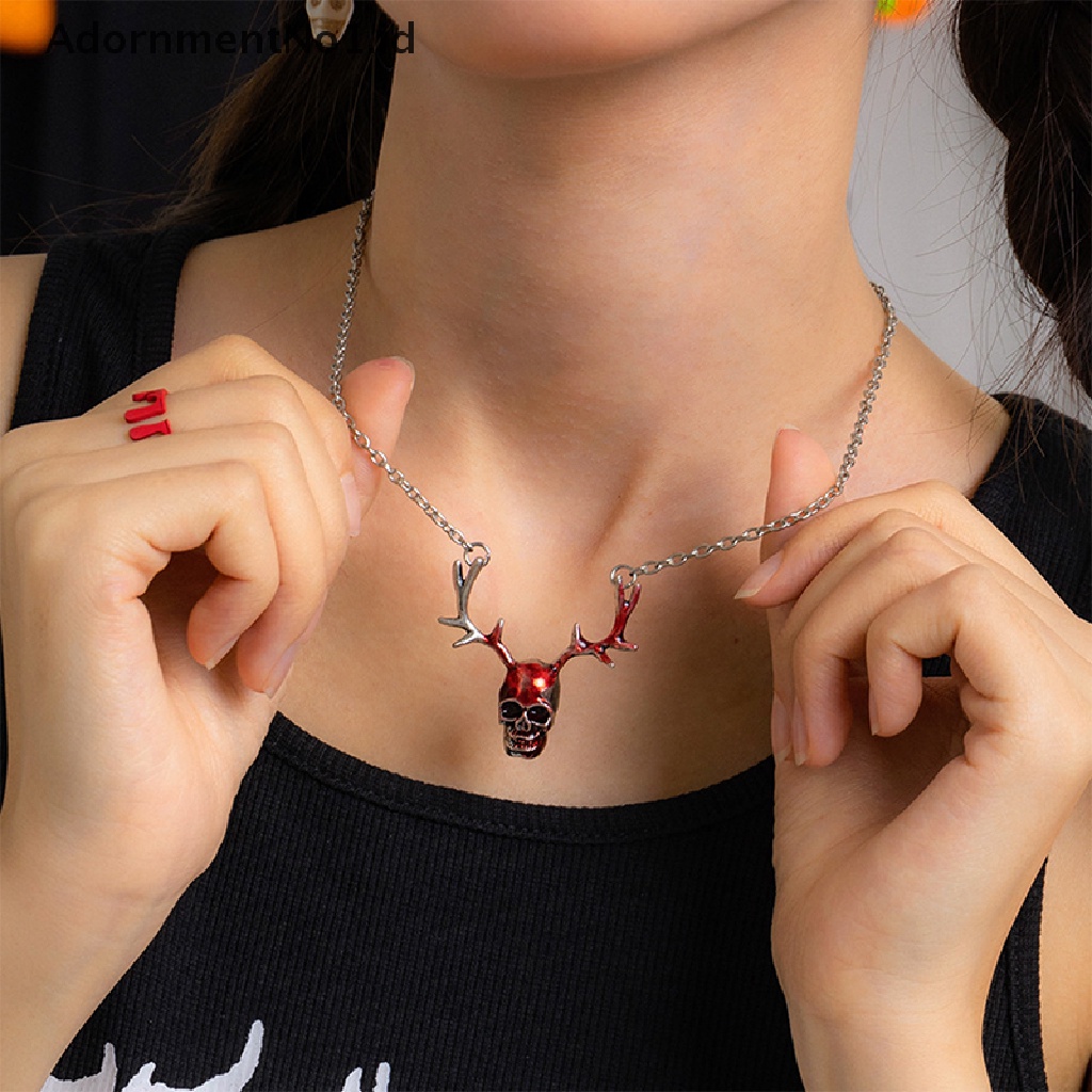 Kalung Choker Manik-Manik Mutiara Pola Darah Gaya Gotik No1 Untuk Hadiah Perhiasan Pesta Halloween Wanita