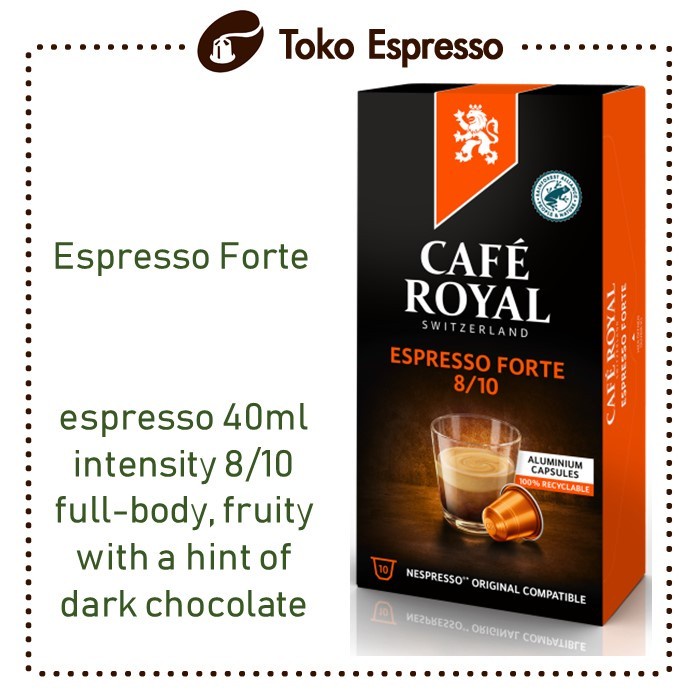 

TERMURAH Cafe Royal Coffee Capsules Kompatibel untuk Nespresso /KOPI RUBE/KOPI SLB/KOPI KAPAL