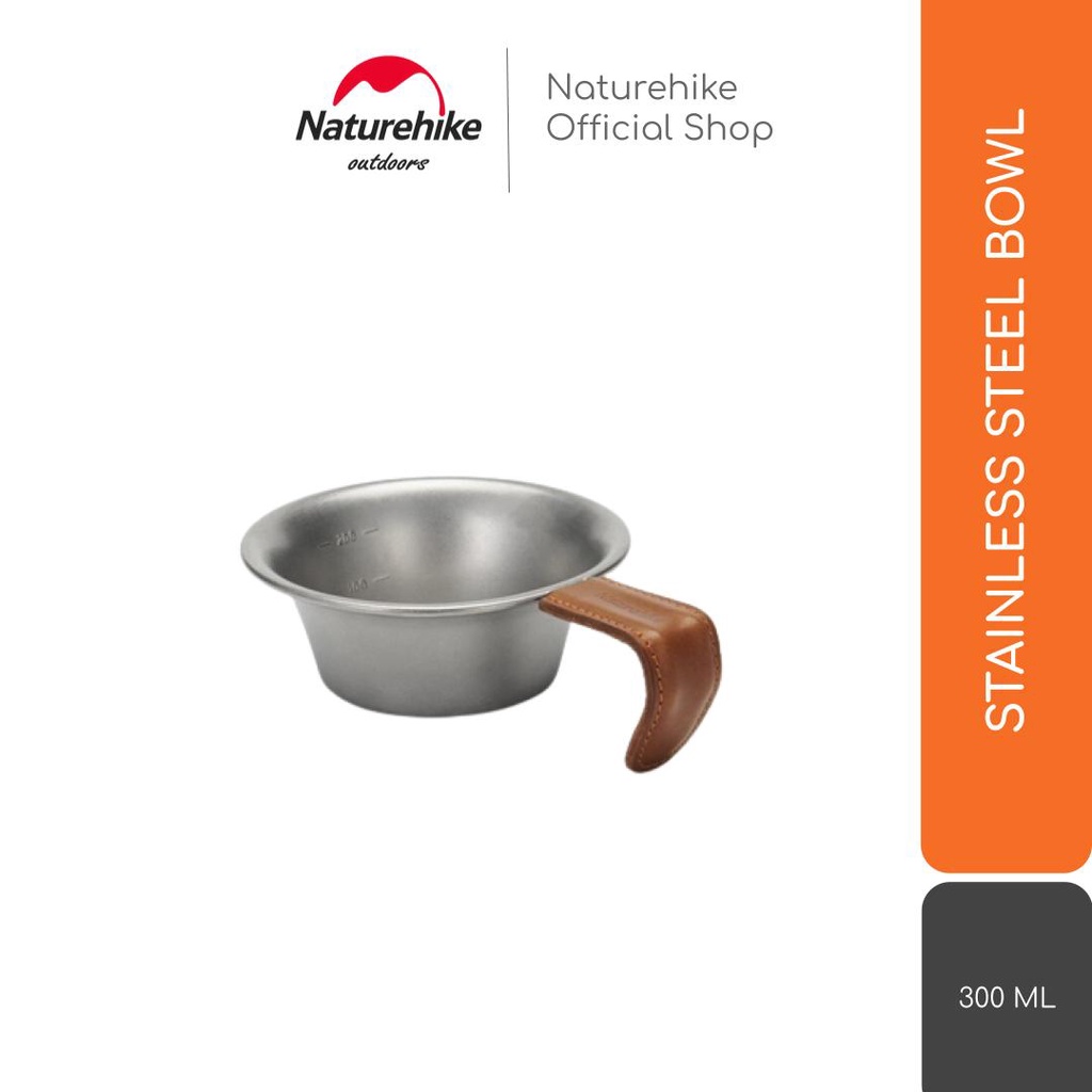 MANGKUK PANCI CAMPING STAINLESS STEEL BOWL 300ML NATUREHIKE NH21SJ002