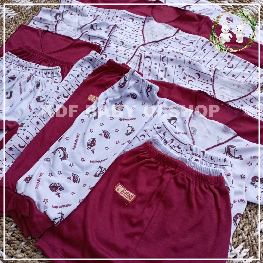 18 pcs baju bayi seri merah maroon perlengkapan bayi baru lahir set baju bayi laki laki perempuan 0-3 bulan setelan bayi lengkap newboarn