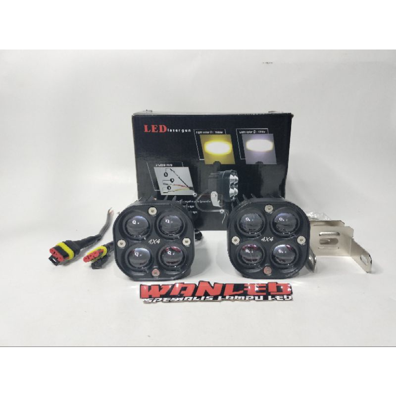 L4Z | Lampu Tembak Sorot Laser Gun 4D Cwl L4z Shinagawa Super 4x4 Laser Putih kuning