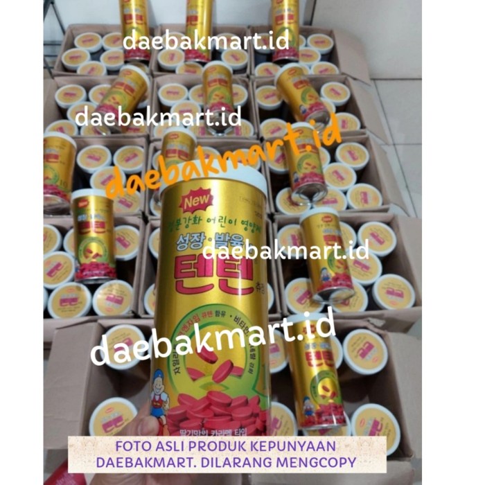 

TENTEN CHEWABLE TABLET VITAMIN KOREA isi 120 PCS GROWTH VIT - kaleng mulus