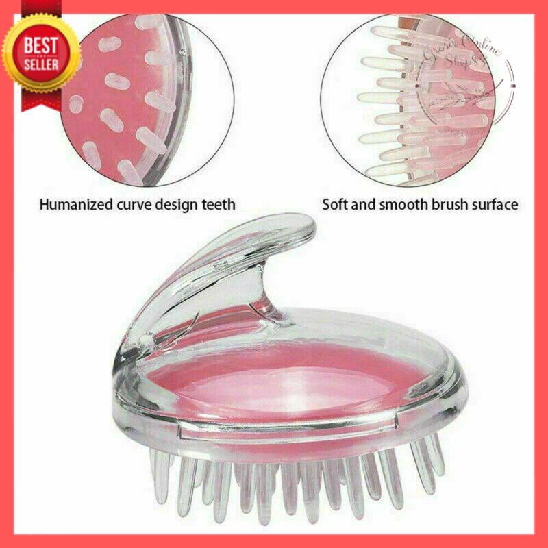 GOS-D110-Sikat Rambut Silikon Pemijat Kulit Kepala Dewasa Untuk Keramas Mandi Shampo keramas sisir mini