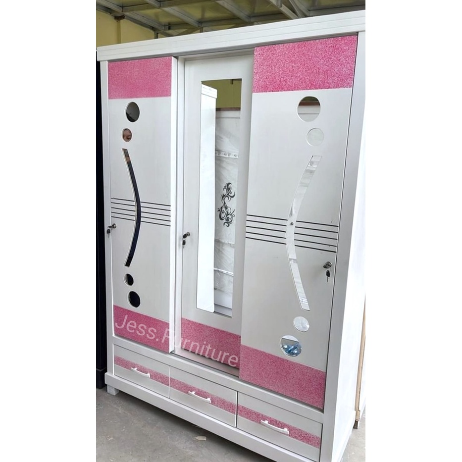 Lemari Pakaian 3Pintu Sliding , Lemari Baju 3Pintu Sliding , Lemari Baju Multriplek , Lemari Baju Ge