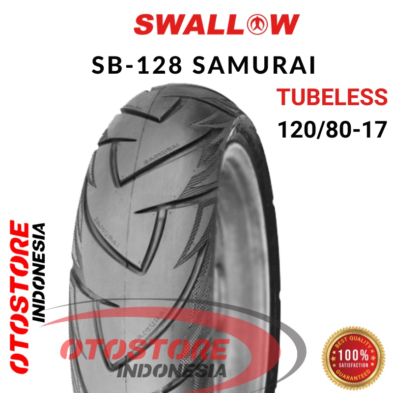 Ban Luar Motor Swallow SB-128 SAMURAI 120/80-17 RING 17 Tubeless  ban motor BAN MOTOR SUPRA JUPITER 