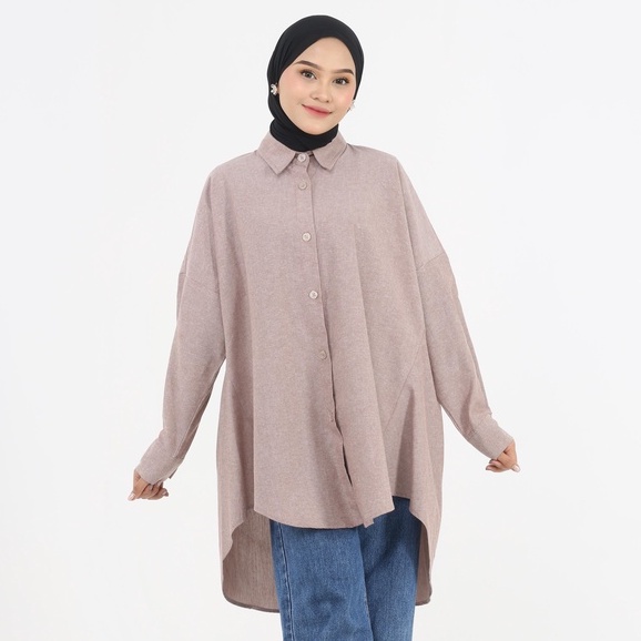 KEMEJA TUNIK DIVYA KATUN OXFORD PREMIUM SHIRT B624 CO