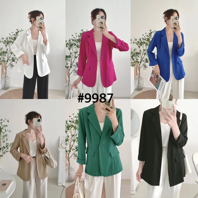 Kirana Blazer bahan katun adem allsize original Import