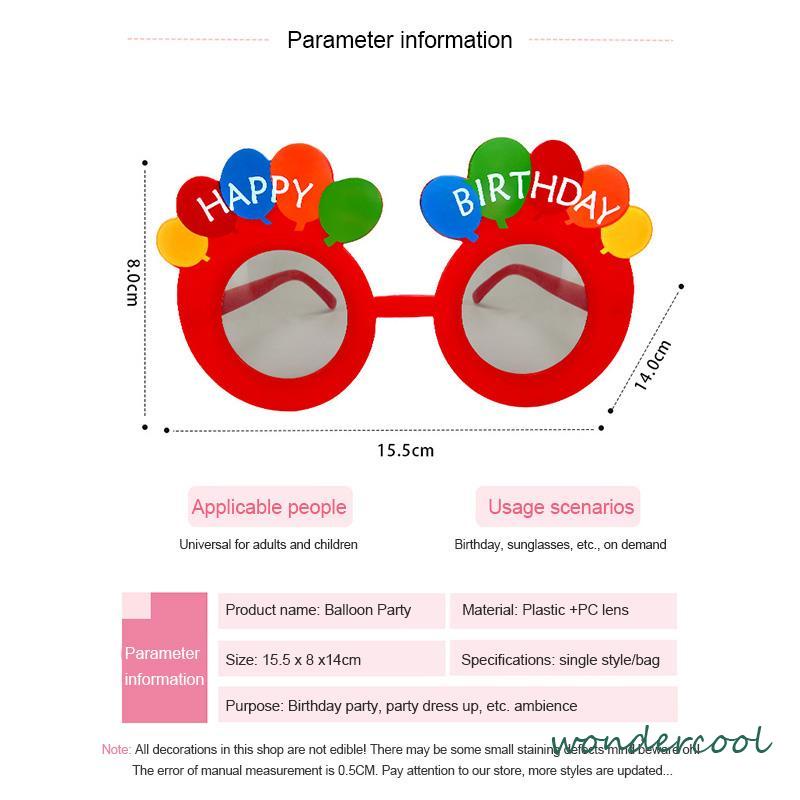 Kacamata Ulang Tahun Lucu Kaca mata Hitam Selamat ulang ahun dekorasi Anak-anak Selamat Pesta Kacamata Dekorasi Bentuk Kue-Won