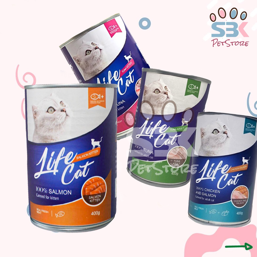 Life Cat Kaleng 400gr  Wet Food Makanan Kucing Basah