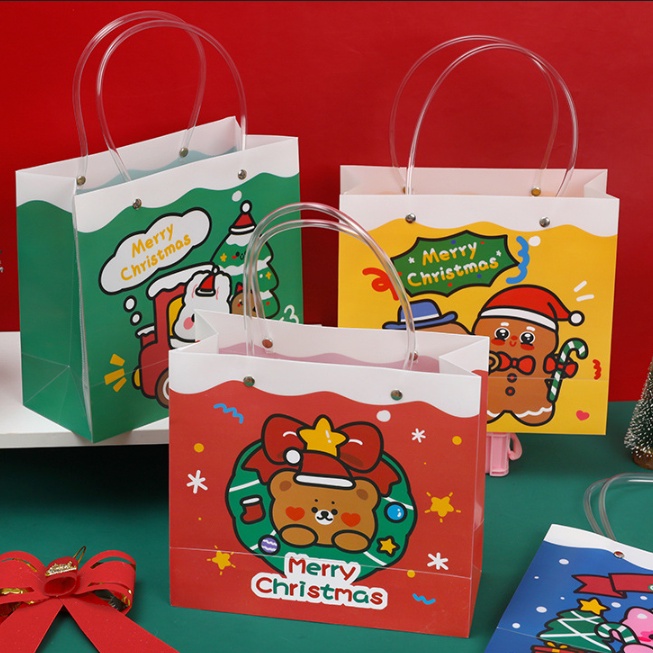 [ORGM] Aneka Gift Bag Paper bag Xmas Natal Tas Kado Plastik Kertas Full Colour Motif Bear Lucu