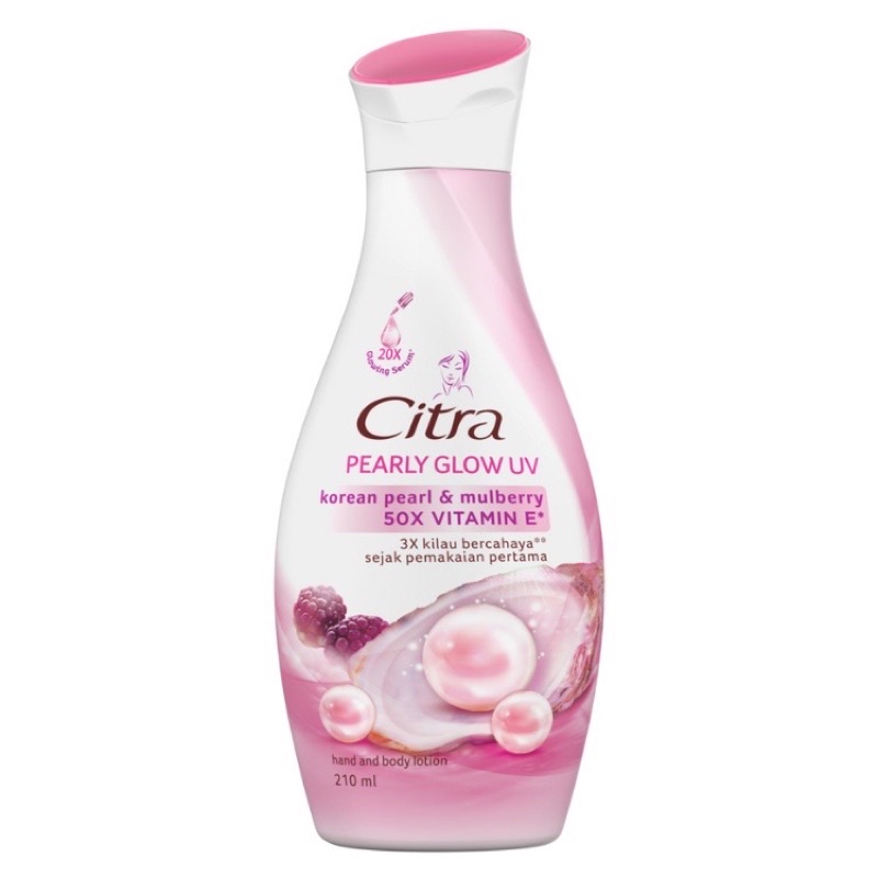 citra hand body lotion pearly glow uv 230 ml