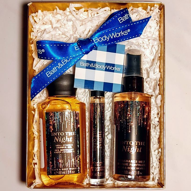 BBW INTO THE NIGHT GIFT SET PAKET FULLSIZE BATH &amp; BODY WORKS ITN