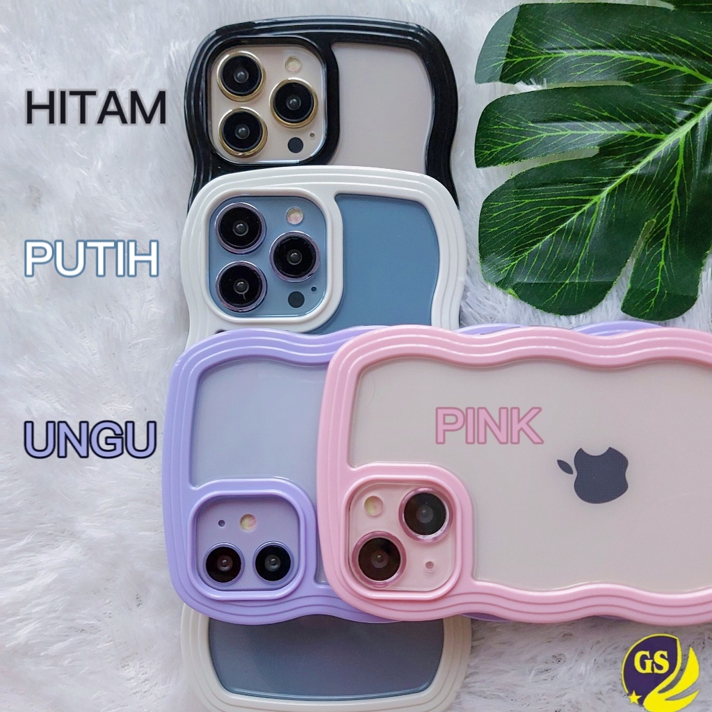 (1) NEW !! SOFT CASE GELOMBANG WAVE CURLY EDGE CASE 2IN1 FOR IPHONE 7 8 SE 2020 7+ 8+ PLUS X XS XR XS MAX IPHONE 11 11 PRO 11 PRO MAX 12 12 PRO 12 PROMAX