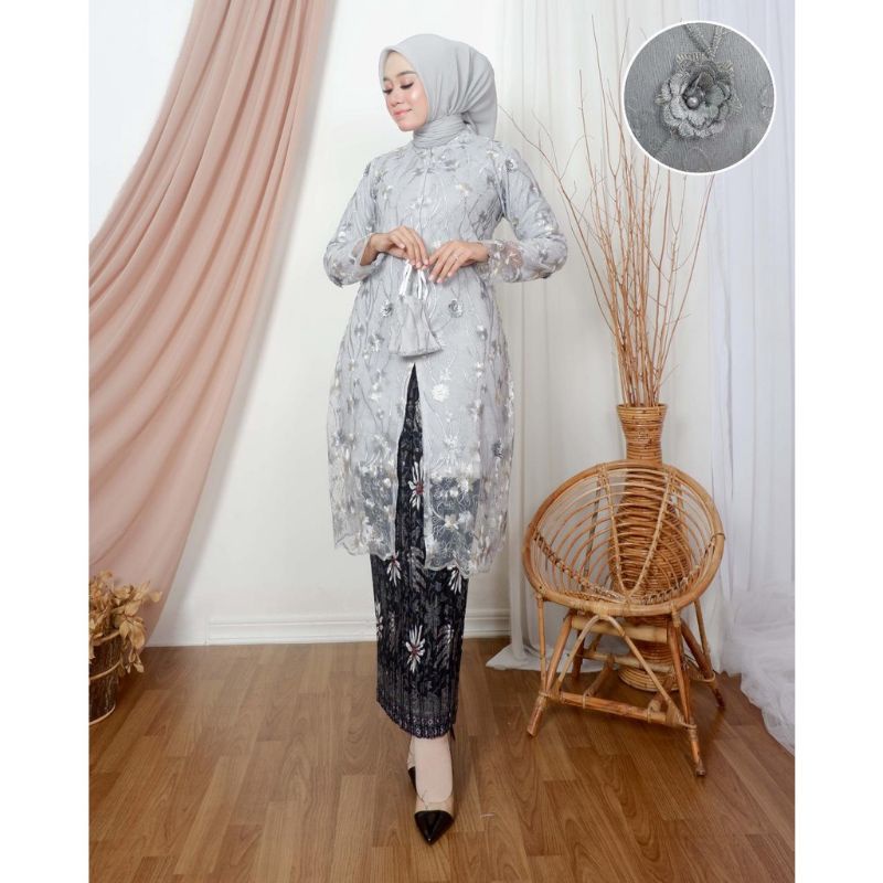 One Set Kebaya Tunik Busui Kebaya Wanita Modern Kebaya Pesta Kebaya Lamaran Kebaya Wanita Kebaya