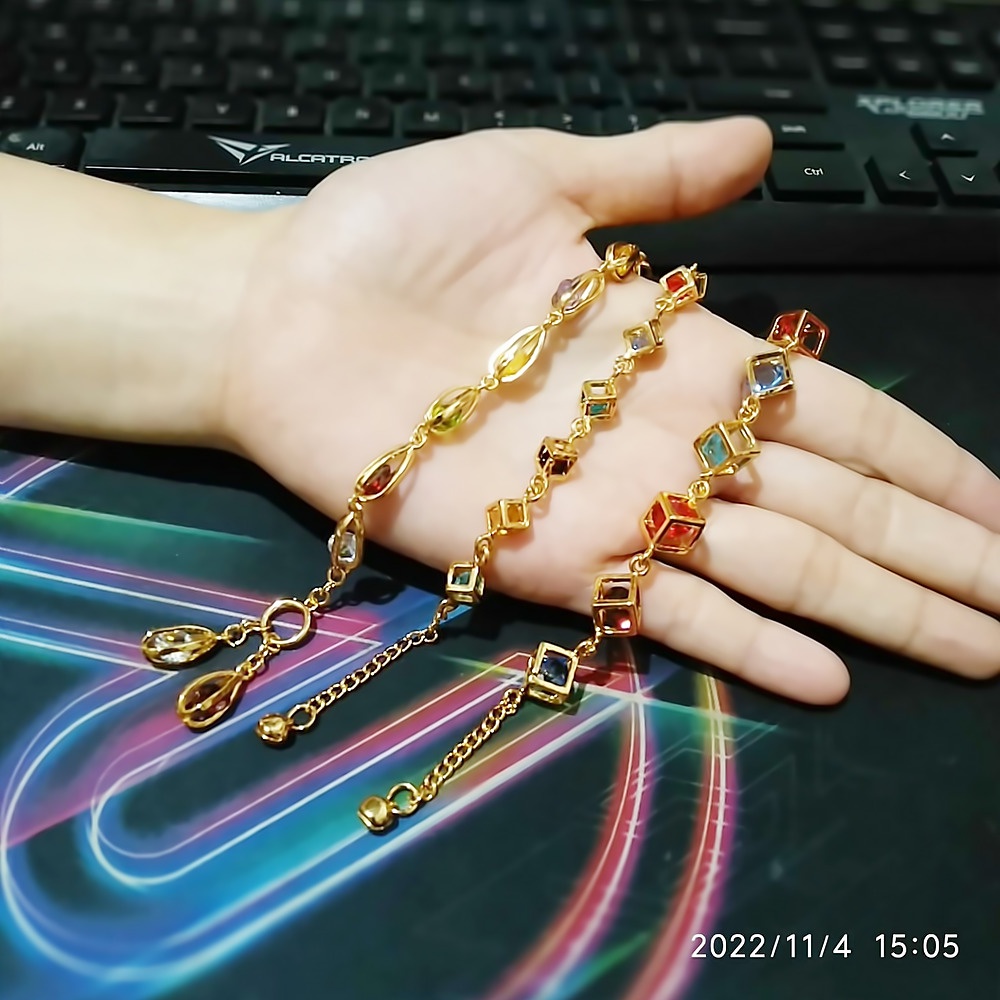 AV46 Grosir Gelang Batu Permata Motif Random