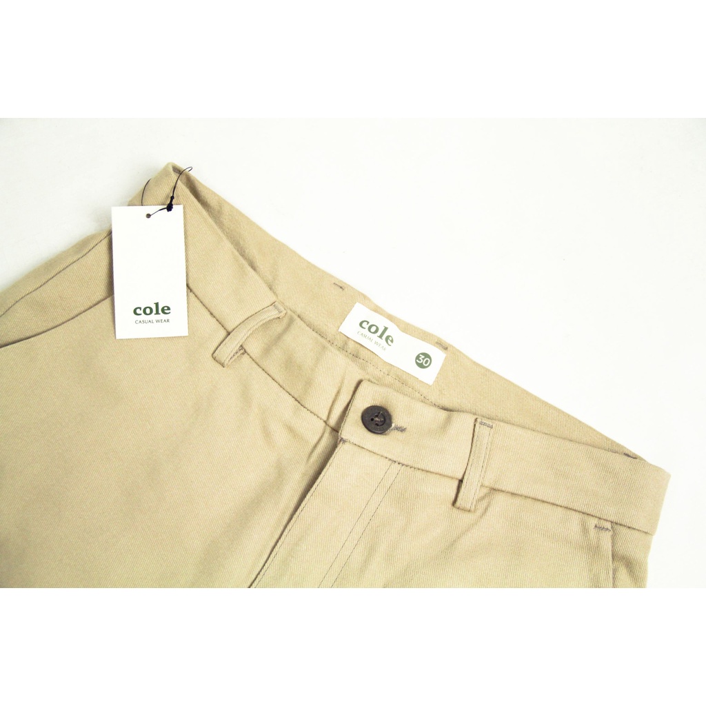 Celana Chino Pendek Pria Cole Soft Khaki - Khaky (G) | Celana Bermuda Pendek | Celana Pendek Cowok | 100% Original Brand