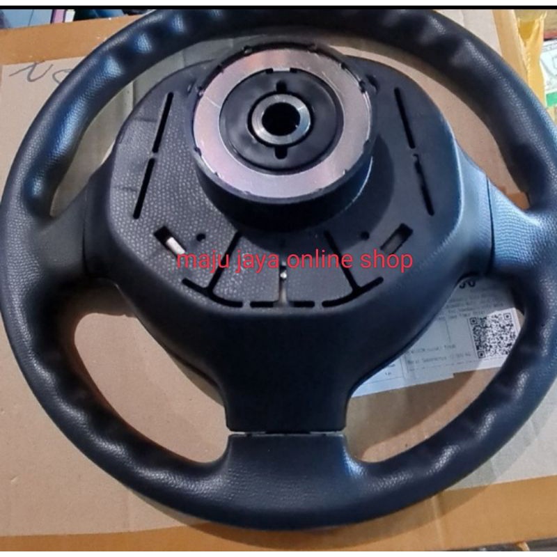 STEER WHEEL ASSY + PENCETAN KLAKSON SET  APV ARENA HITAM ASLI