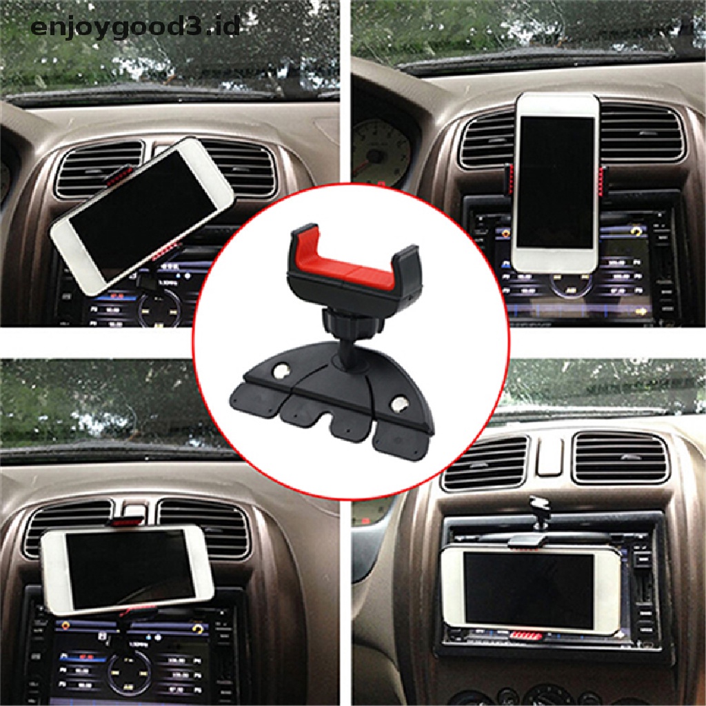 ^ Rready Stock ^ 360 Derajat° Stand Holder Slot CD Mobil Untuk iPhone / Samsung / Smartphone / GPS