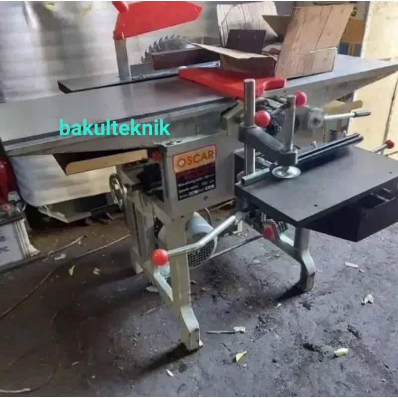 oscar MQ443A, mesin multi yaitu  planer,sawing,drilling,jointer