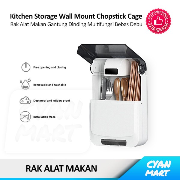 Tempat Sendok Rak Tempat Sendok Garpu Kotak Sumpit Rak Dapur Modern Gantung Dinding