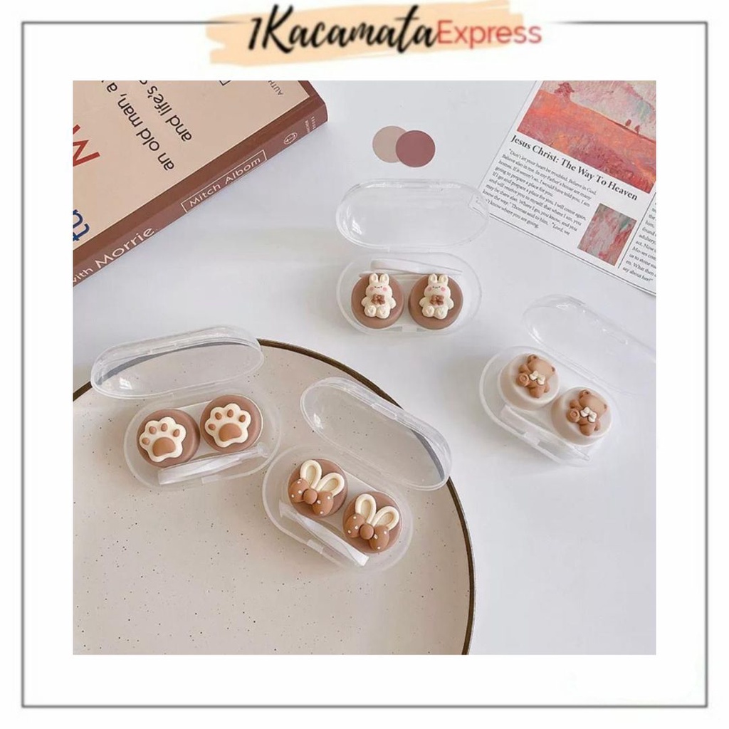 Tempat Kotak Case Softlens mini beruang