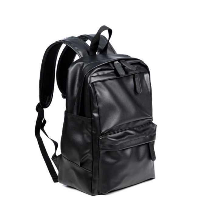 Ransel Kulit Pria MORRENO (Black) LX - BASIC