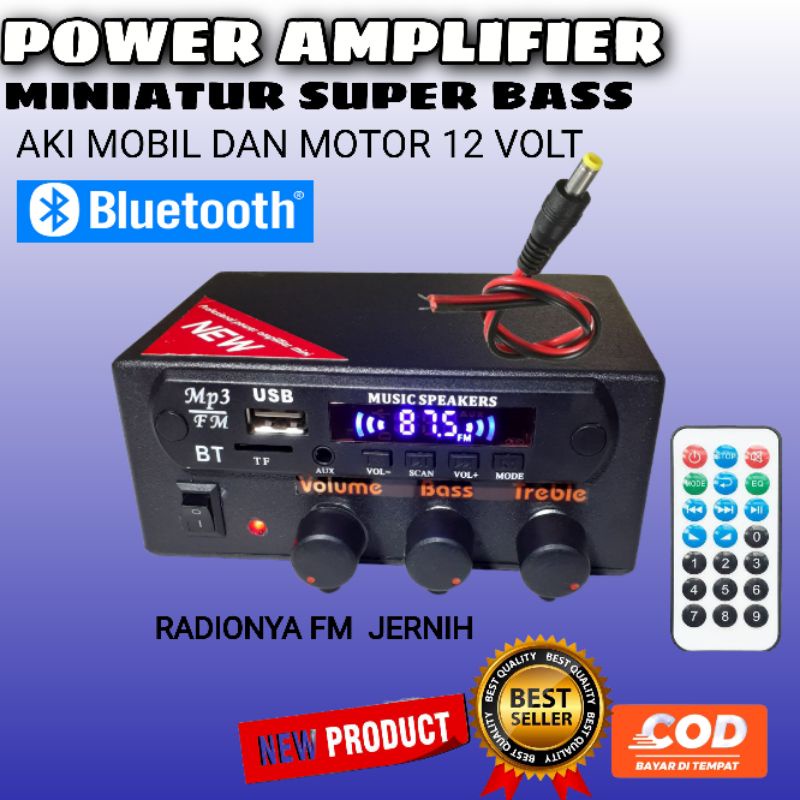 AMPLIFIER MOBIL BLUETOOTH MP3 FM RADIO