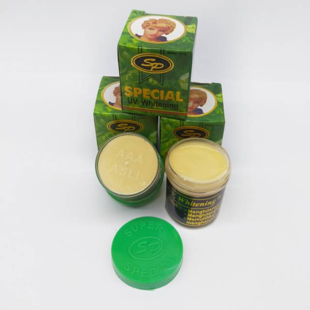 CREAM SP HIJAU WHITENING ORIGINAL / KEMASAN PLASTIK - 1 PCS