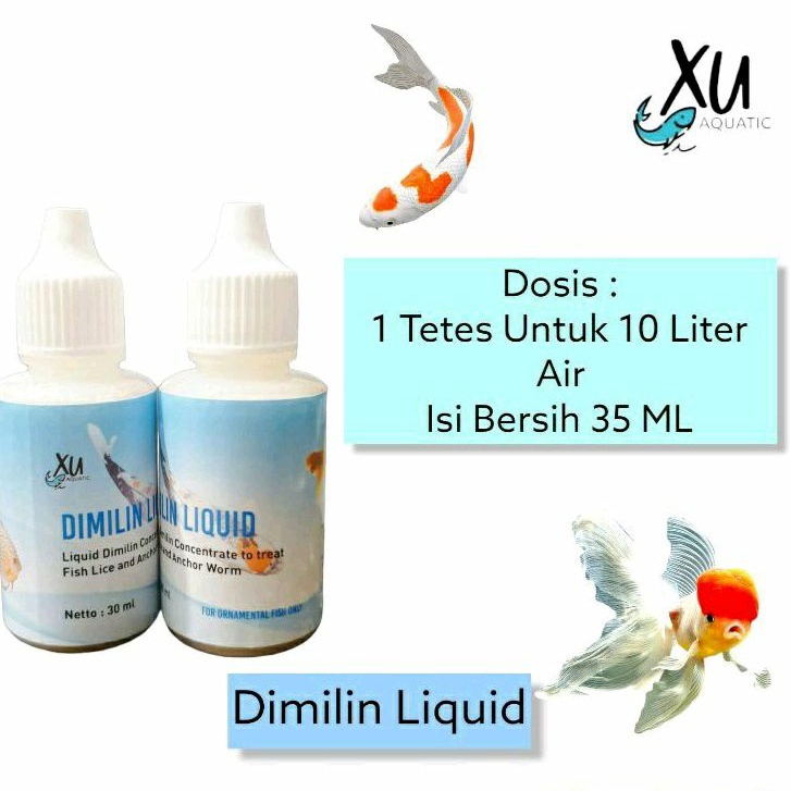 DIMILIN LIQUID CONCENTRATE ORIGINAL / DIMILIN CAIR OBAT KUTU IKAN HIAS KOI 35 ML