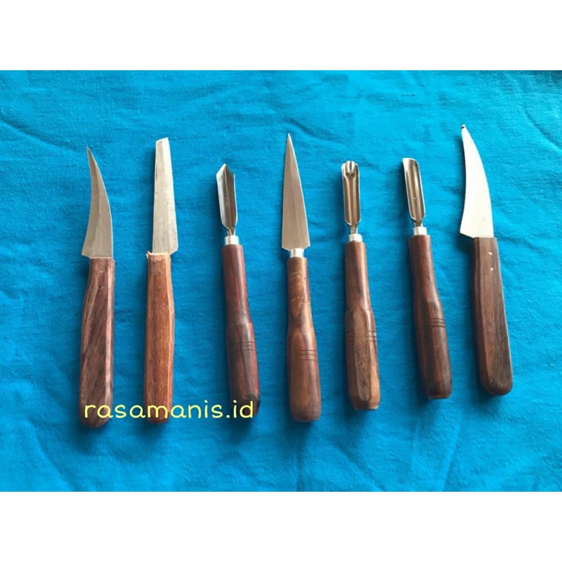 PISAU GARNISH UKIR BUAH/PISAU UKIR BUAH BONUS PACKING BOX/PISAU UNTUK MENGHIAS BUAH