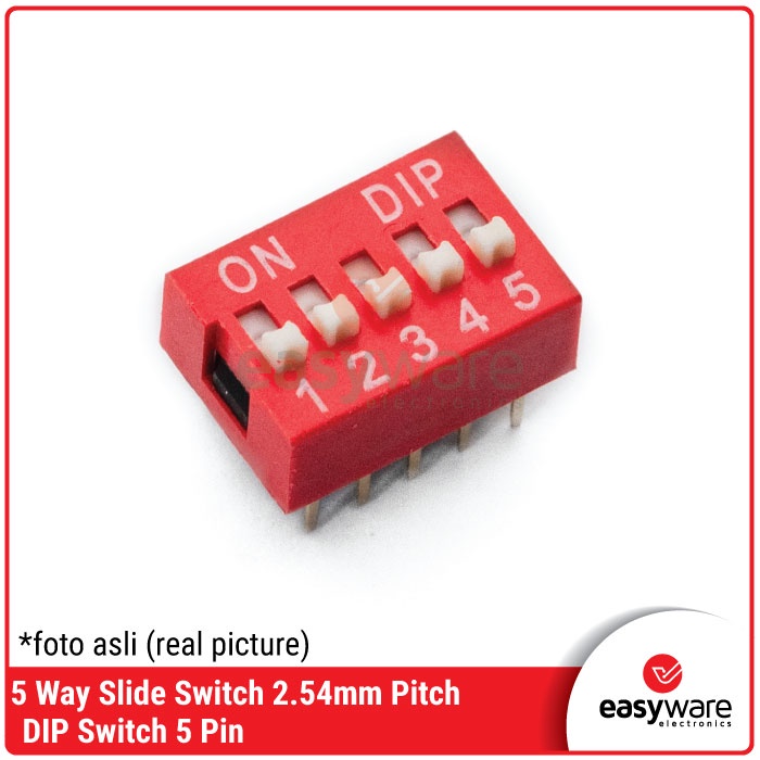 DIP SWITCH 5 PIN DIP SWITCH SLIDE 2X5PIN 2.54 MM