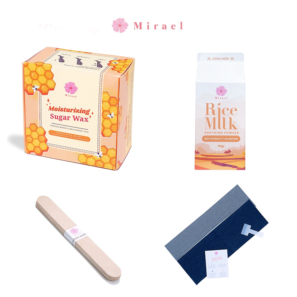 MIRAEL Paket Waxing Miss V with Rice Milk Waxing Powder