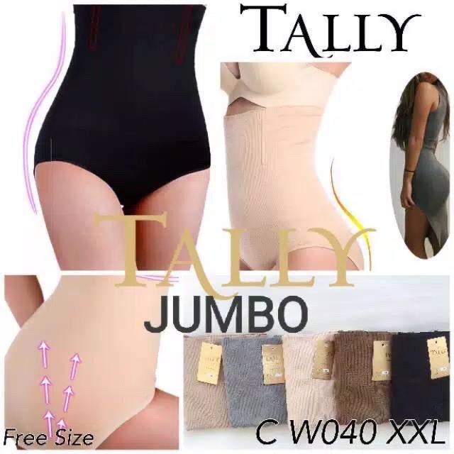 ARA98STORE - JUMBOO !! CELANA KORSET TALLY W040 JUMBOO - BIGSIZE - TALLY Celana Korset ada 4 Tulang Penegap Pinggang Fit to XXL Tally C W040  Korset Celana Pelangsing Nylon Fit shaper Tally Korset Pengecil perut ALLY W040 SLIMMING PANTS CELANA KORSET HIGH