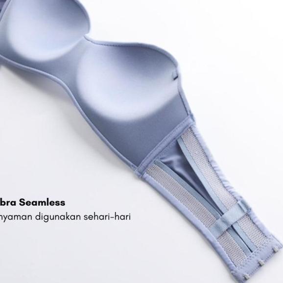 Chelyne BH SET ( Bra + CD ) Seamless Lycra V766 Stelan Premium Half Cu - BH Hitam, 34