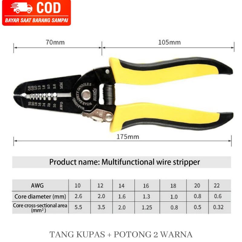 Tang Kupas Kabel  Tang Potong Kabel / kabel listrik