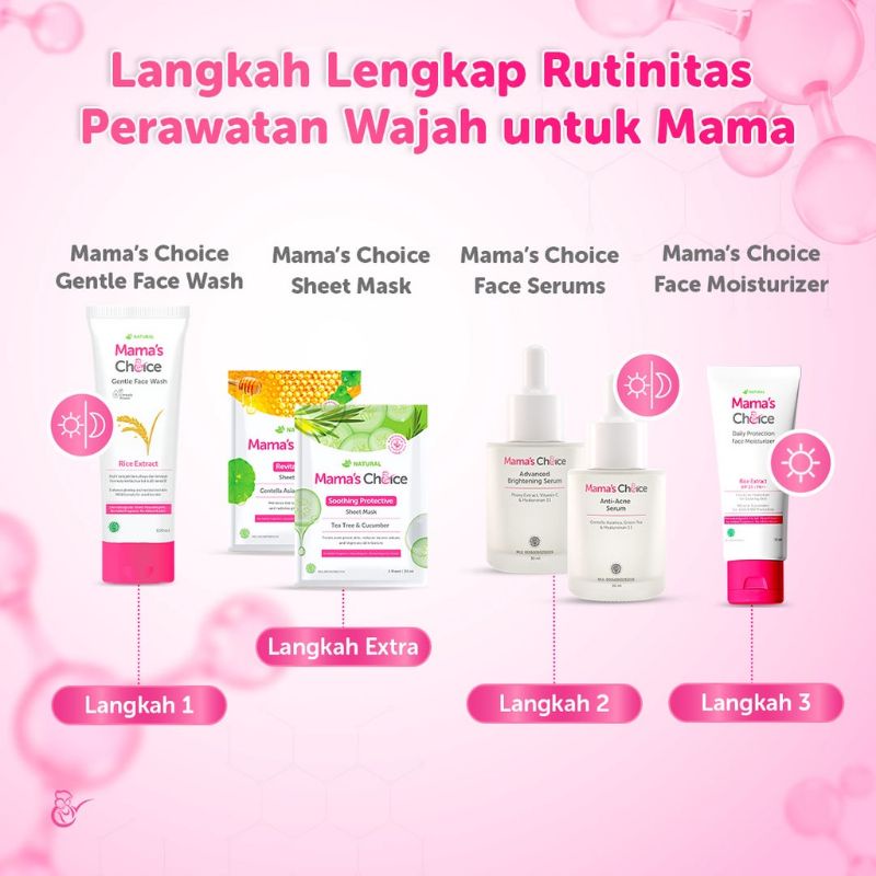 Mama's Choice Advanced Brightening Face Serum | Serum untuk Mencerahkan Wajah Aman Ibu Hamil dan Ibu Menyusui