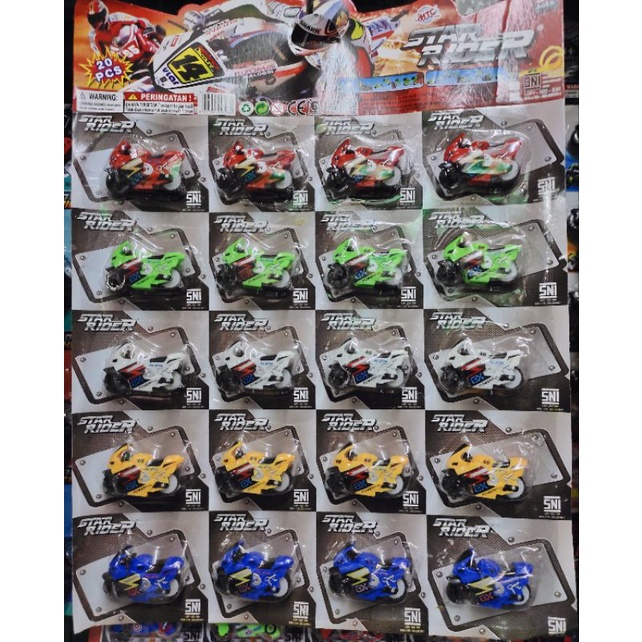 Mainan Motor Gp/ Motor spin-go fullback isi 20pcs