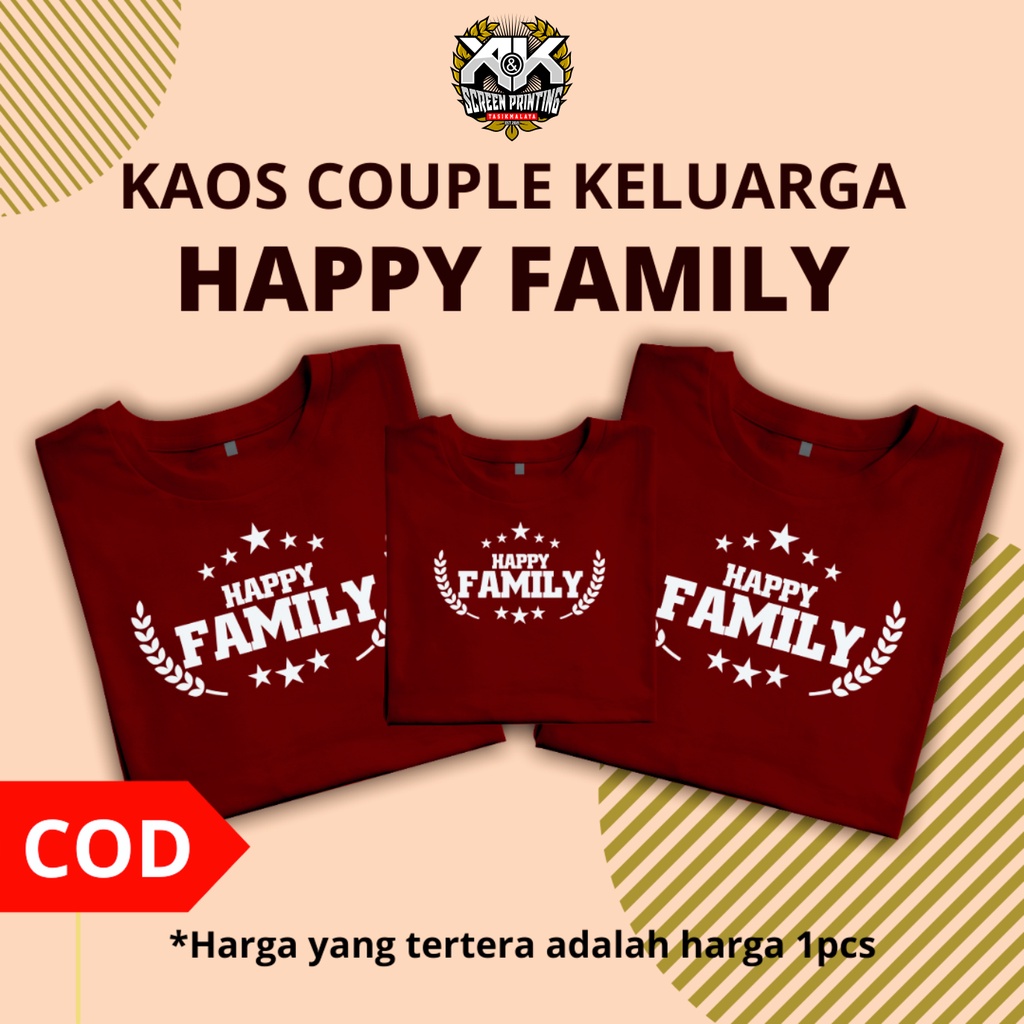 KAOS COUPLE KELUARGA KAOS COUPLE  HAPPY FAMILY BAJU COUPLE KELUARGA BAJU COUPLE FAMILY