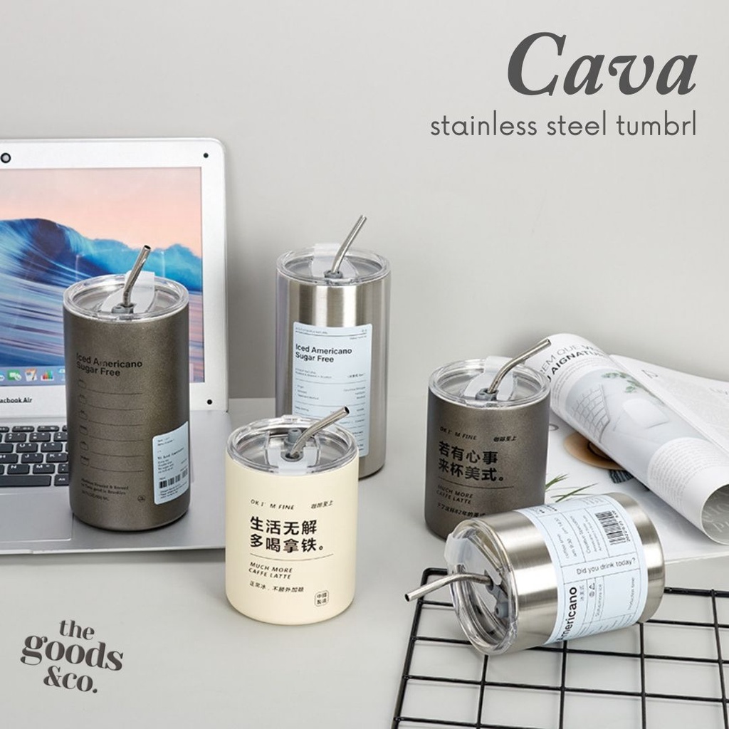 GoodsCo Stainless Steel Cangkir Tumbler Kopi Cup Stainless Steel Portabel